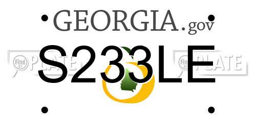 S233LE Georgia License Plate
