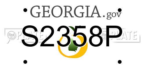 S2358P Georgia License Plate