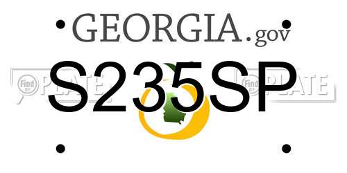 S235SP Georgia License Plate