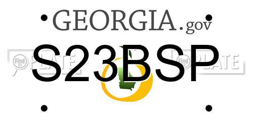 S23BSP Georgia License Plate