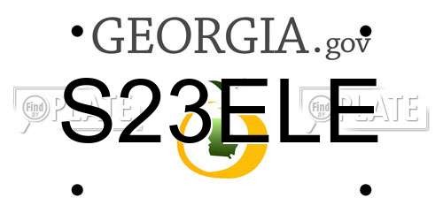 S23ELE Georgia License Plate