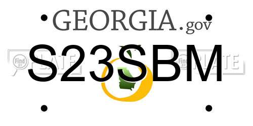 S23SBM Georgia License Plate