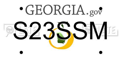 S23SSM Georgia License Plate