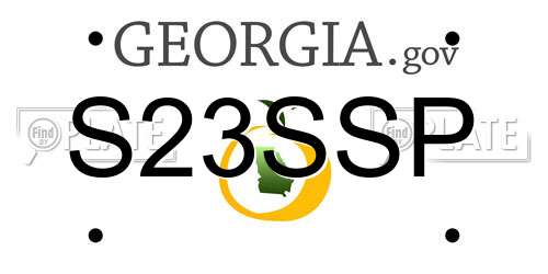 S23SSP Georgia License Plate