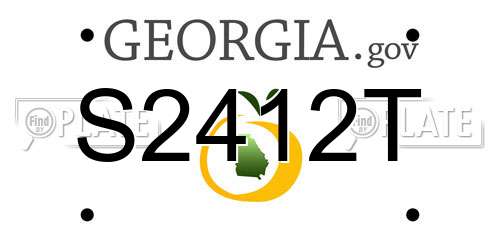 S2412T Georgia License Plate
