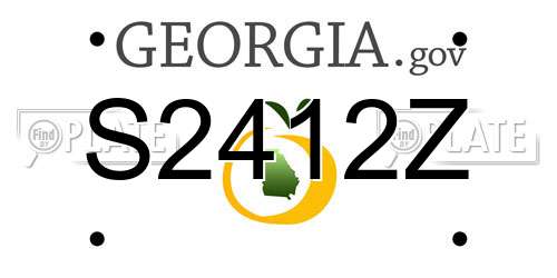 S2412Z Georgia License Plate