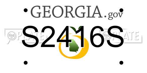 S2416S Georgia License Plate