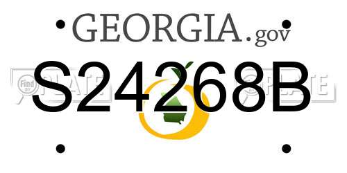 S24268B Georgia License Plate