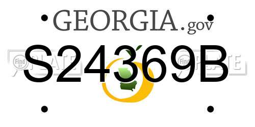 S24369B Georgia License Plate