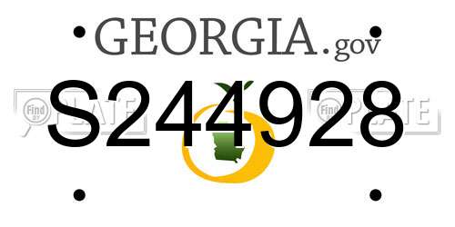 S244928 Georgia License Plate