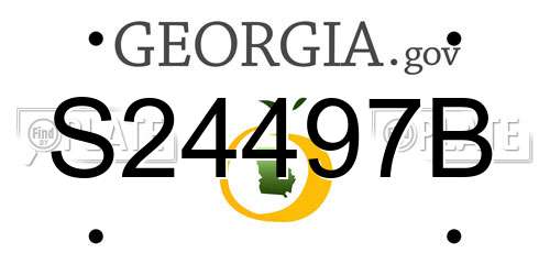 S24497B Georgia License Plate