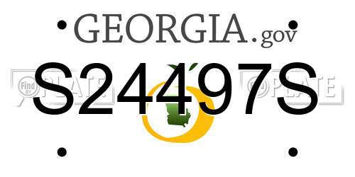 S24497S Georgia License Plate