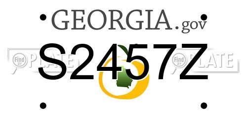 S2457Z Georgia License Plate