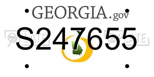 S247655 Georgia License Plate