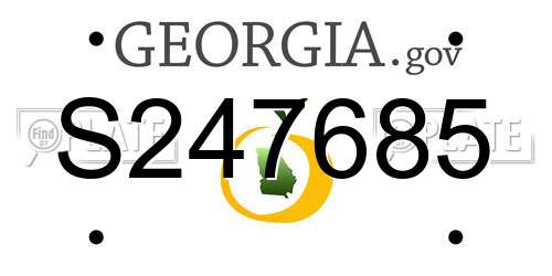 S247685 Georgia License Plate