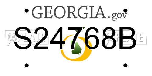S24768B Georgia License Plate