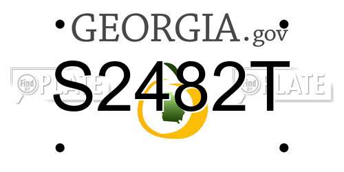 S2482T Georgia License Plate