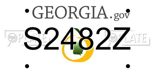 S2482Z Georgia License Plate