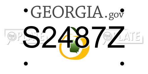 S2487Z Georgia License Plate