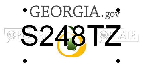 S248TZ Georgia License Plate