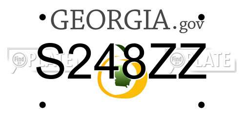 S248ZZ Georgia License Plate