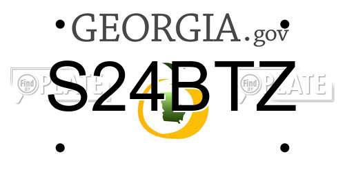 S24BTZ Georgia License Plate