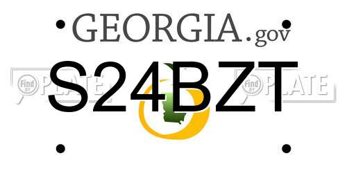 S24BZT Georgia License Plate