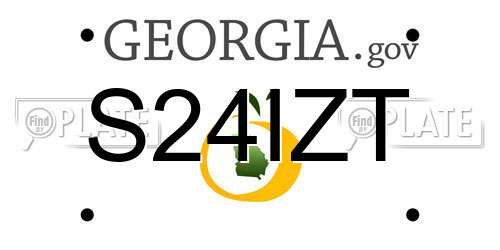 S24IZT Georgia License Plate