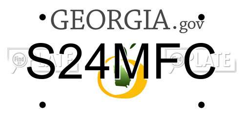 S24MFC Georgia License Plate