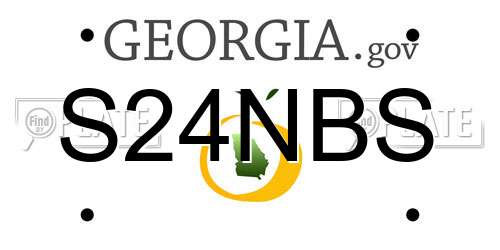 S24NBS Georgia License Plate