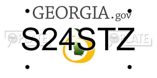 S24STZ Georgia License Plate