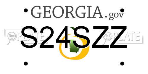 S24SZZ Georgia License Plate