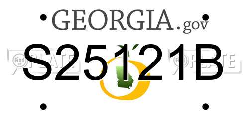 S25121B Georgia License Plate