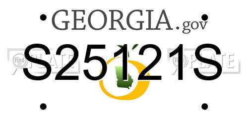 S25121S Georgia License Plate