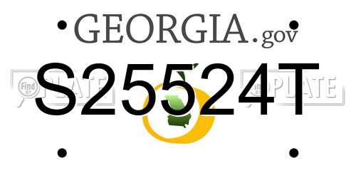 S25524T Georgia License Plate