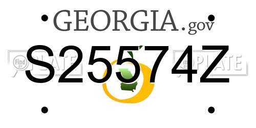 S25574Z Georgia License Plate