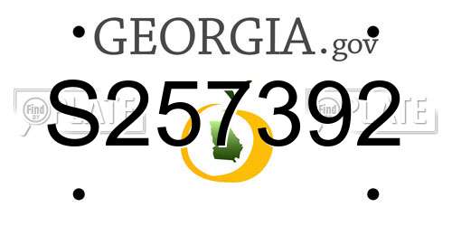 S257392 Georgia License Plate