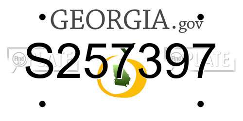 S257397 Georgia License Plate