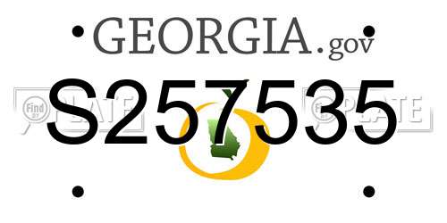 S257535 Georgia License Plate
