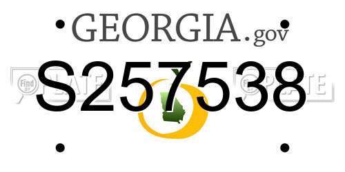 S257538 Georgia License Plate