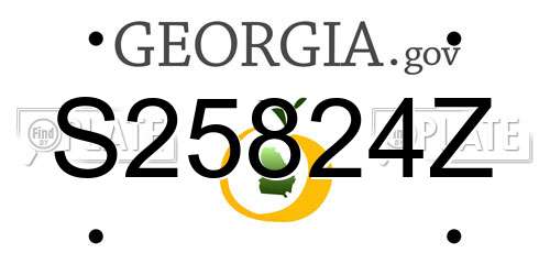 S25824Z Georgia License Plate