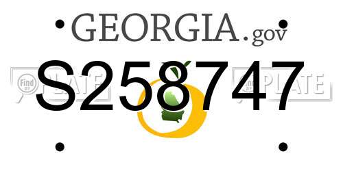 S258747 Georgia License Plate