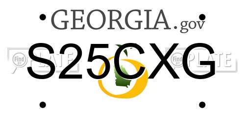 S25CXG Georgia License Plate
