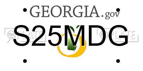 S25MDG Georgia License Plate