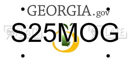 S25MOG Georgia License Plate
