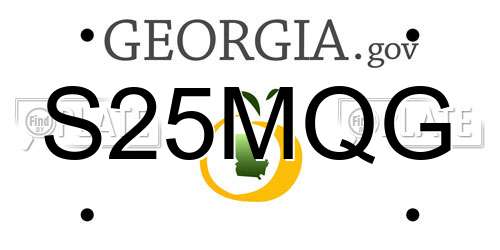 S25MQG Georgia License Plate