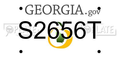 S2656T Georgia License Plate
