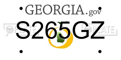 S265GZ Georgia License Plate