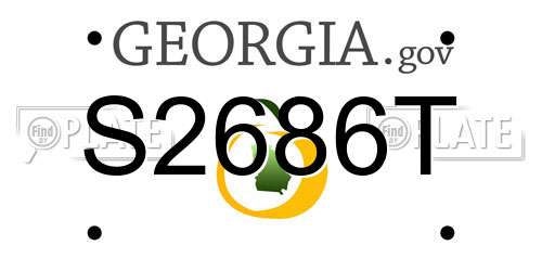 S2686T Georgia License Plate