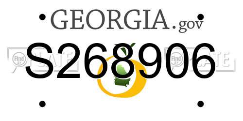 S268906 Georgia License Plate